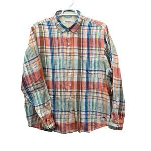 Tommy Bahama Relax Shirt Mens XL /TGStriped Linen Long Sleeve Button Down Casual